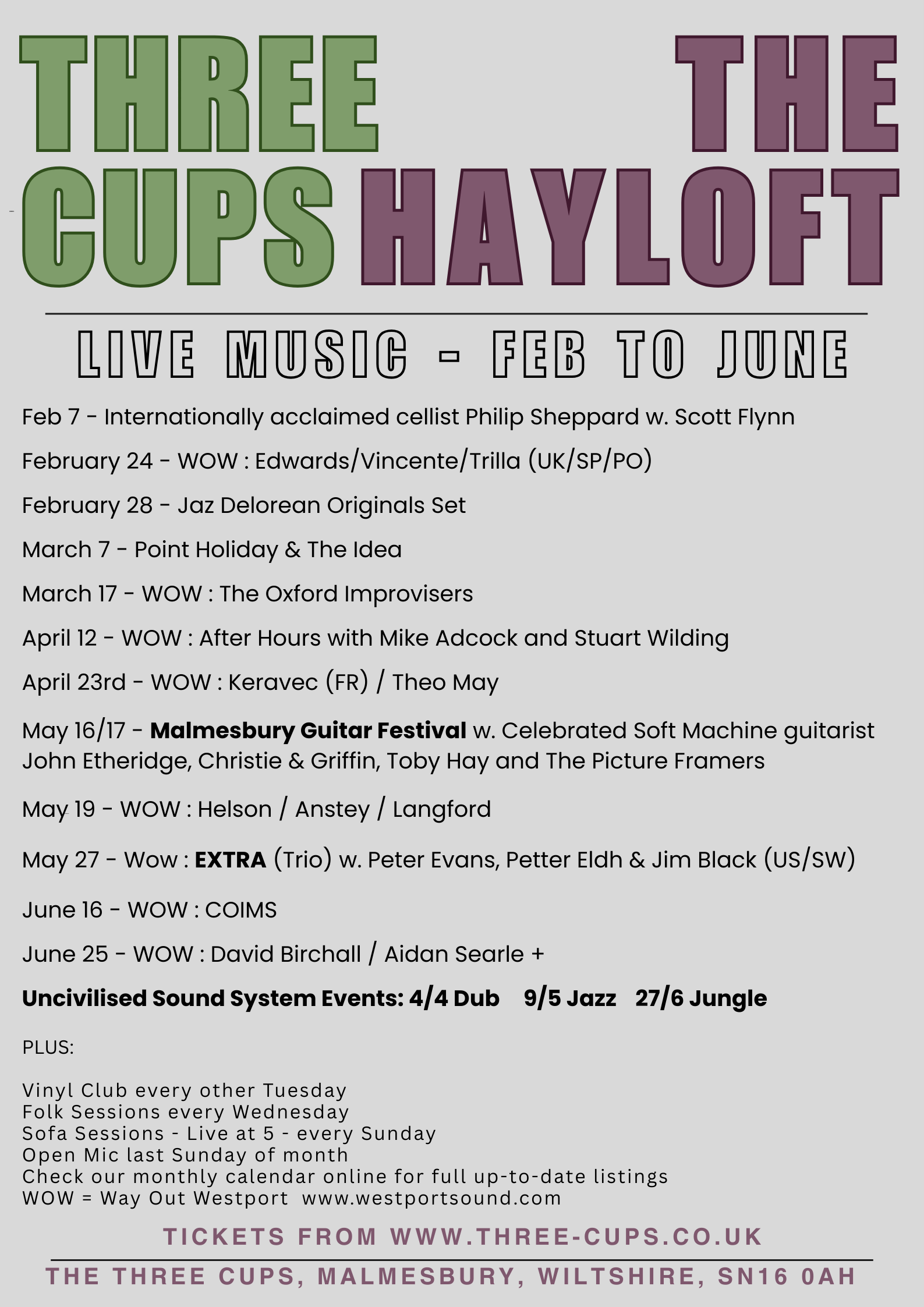 At The Three Cups, Malmesbury