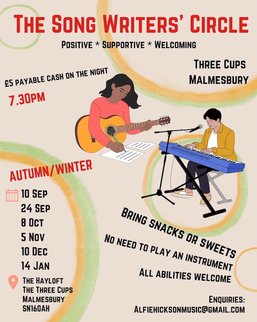 Songwriter's Circle at The Three Cups, Malmesbury, Wiltshire