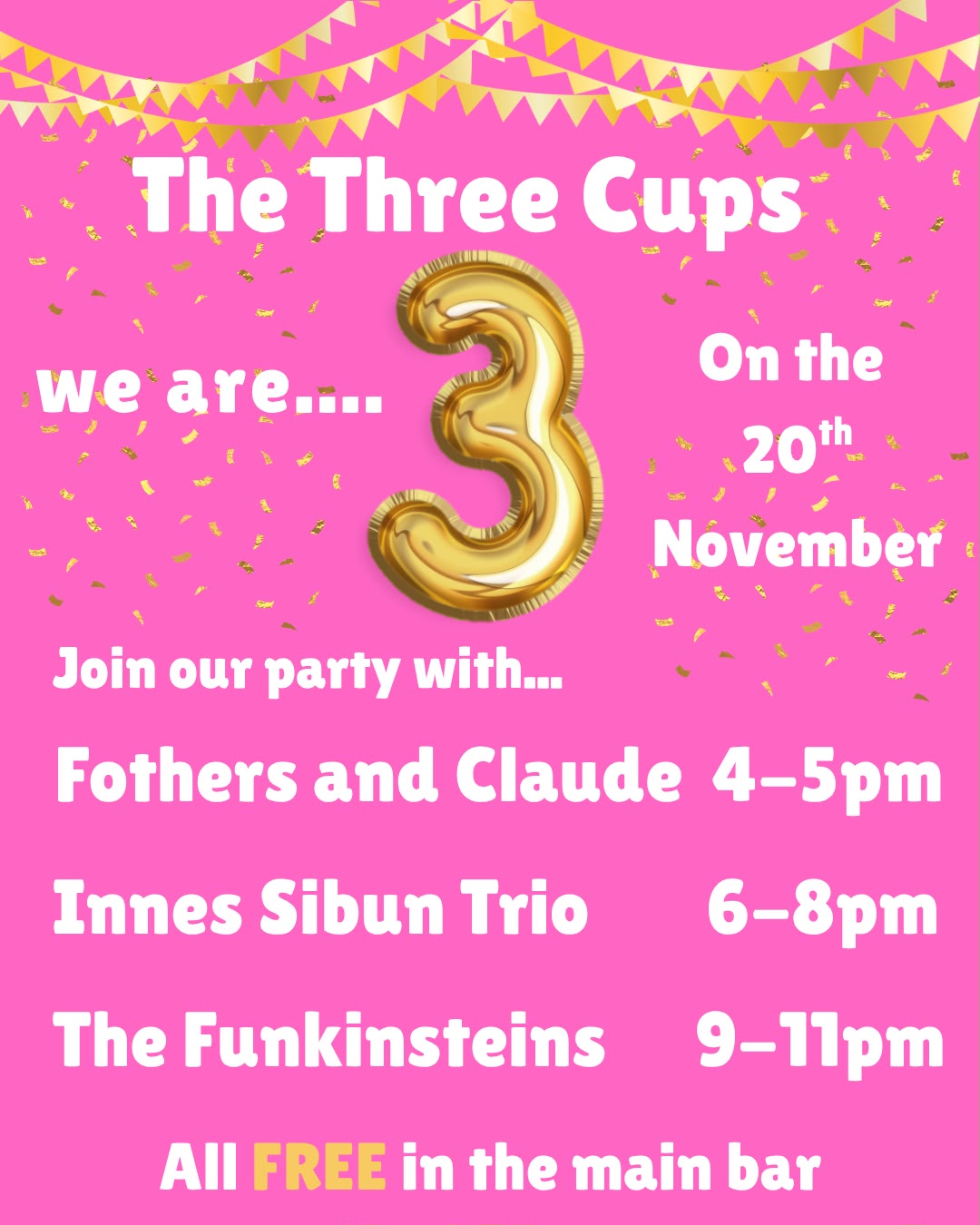 At The Three Cups, Malmesbury