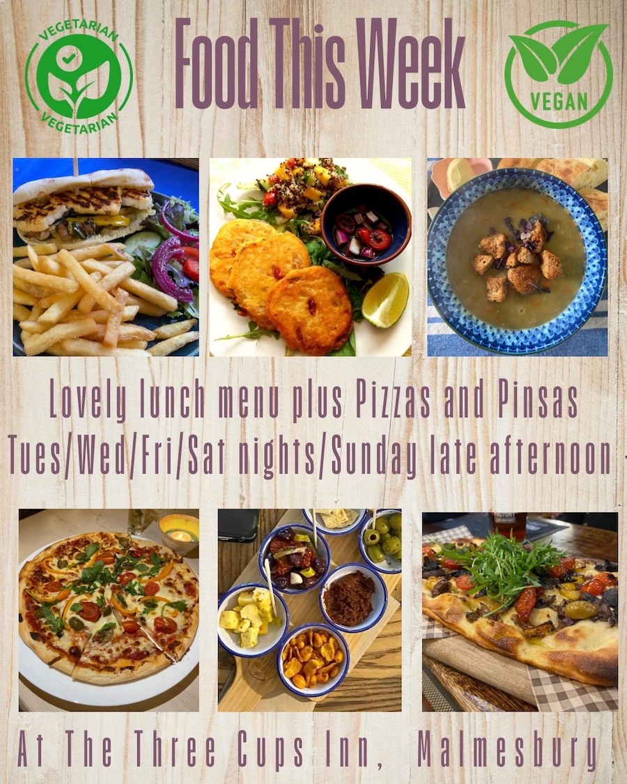 Food qt The Three Cups, Malmesbury